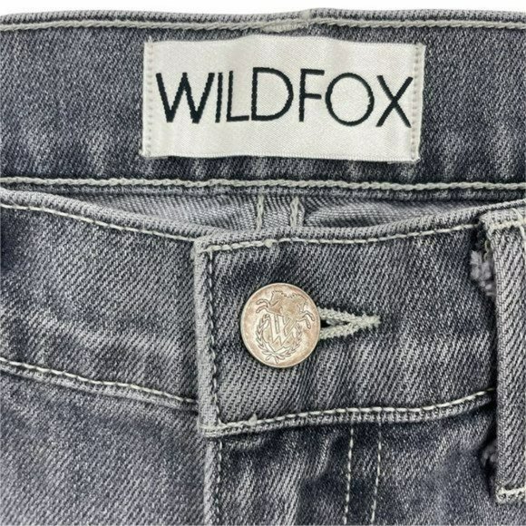 Wildfox Womens Baggy Skinny Jeans Marianna Relaxed Dark Gray Size 26 NEW - Picture 7 of 8